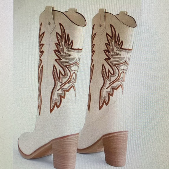 🎉New Years Sale🎉MIA Taley Tall WesternBoots NIBNWTSize 9 Embroidered FauxLeather - Picture 6 of 14